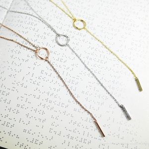 Handmade Gold, Silver, or Rose Gold Circle Lariat